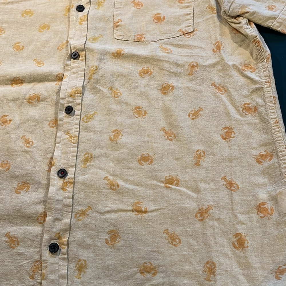 Yellow Crustacean Button Up Tee - Picture 2 of 5